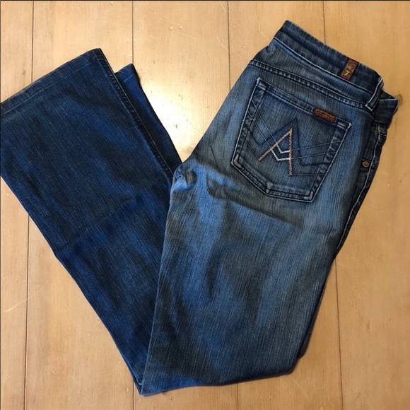 7 For All Mankind A Pocket 28 waist 31 inseam - Picture 4 of 6